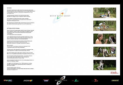 Rücken Blatt mit Info's und Werbeträger